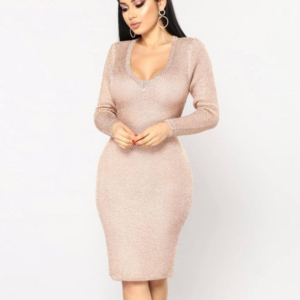 NWT pink shiny slip on dress
